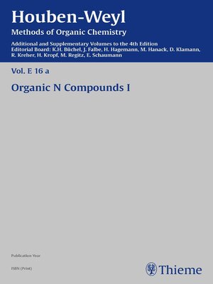 cover image of Houben-Weyl Methods of Organic Chemistry Volume E 16a Supplement